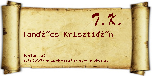 Tanács Krisztián névjegykártya